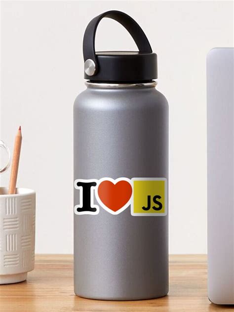 Pegatina Con La Obra I Love Javascript Js De Yourgeekside Redbubble