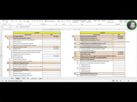 Bilans Otwarcia warsztaty Rachunkowość z Excel YouTube