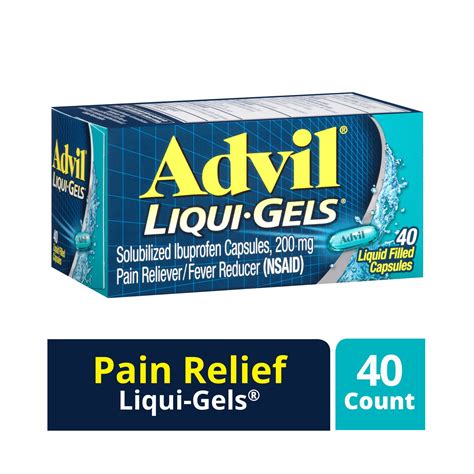 Advil Liqui Gels Pain Relievers And Fever Reducer Liquid Filled