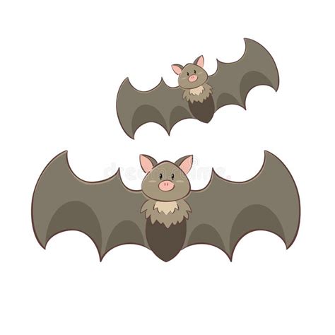 Two Cute Cartoon Bats Stock Vector Illustration Of Gothic 73618388