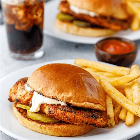 Air Fryer Popeyes Blackened Chicken Sandwiches Fork To Spoon