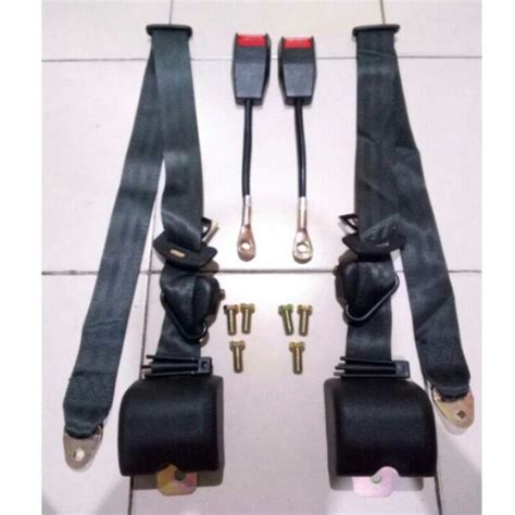 Jual Safety Belt Sabuk Pengaman Mobil Universal Titik Otomatis Hitam