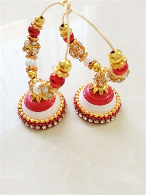 Panetar Wedding Jhumka Paper Quilling Jewelry Quilled Jewellery