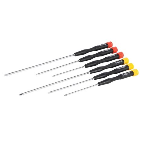 6 tournevis de précision extra longs 6 pcs Leroy Merlin