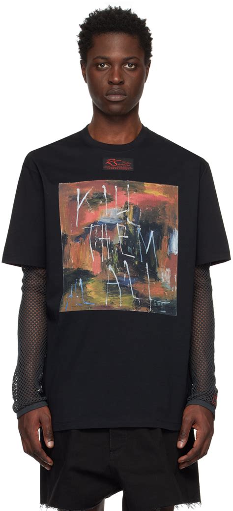 Raf Simons Black Kill Them All T Shirt Raf Simons