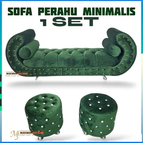 Jual Sofa Perahu Sandaran Sofa Bed Minimalis Set Sofa Stool