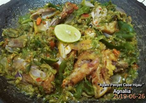 Resep Ayam Penyet Cabe Hijau Oleh Agnalia Hasbi Cookpad