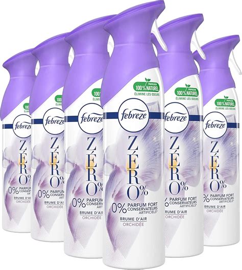 Febreze ZERO Orchidée Spray Désodorisant Kit De Démarrage 6x300ml