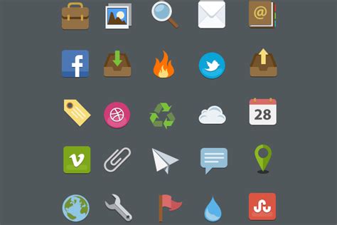 20 Free High Quality Flat Design Icon Sets WebFX