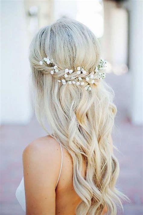 Nice 40 Wedding Hairstyles For Blonde Brides Ideas Bridehair Half Updo Hairstyles Wedding