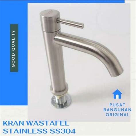 Promo Kran Wastafel Bambu Stainless Sus 304 Keran Cuci Tangan 18cm