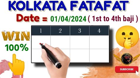 01 04 2024 KOLKATA FATAFAT TIPS KOLKATA FF TIPS KOLKATA FATAFAT