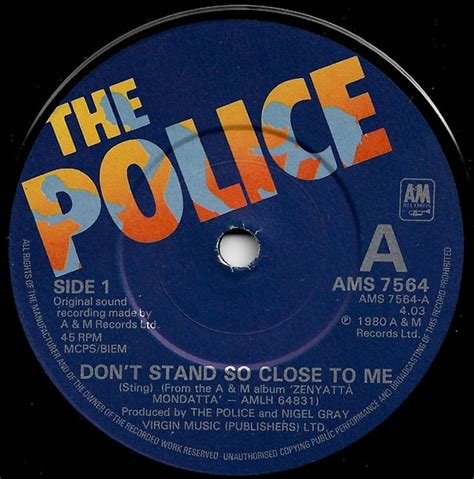 The Police Don T Stand So Close To Me Solid Centre Vinyl