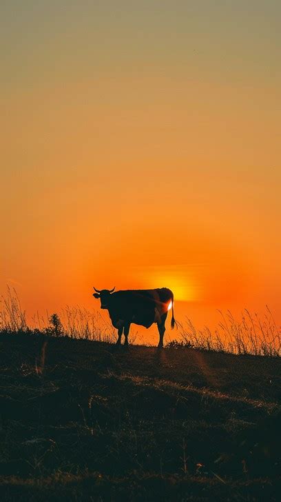 Free Sunset Cow Silhouette Image | Download at StockCake