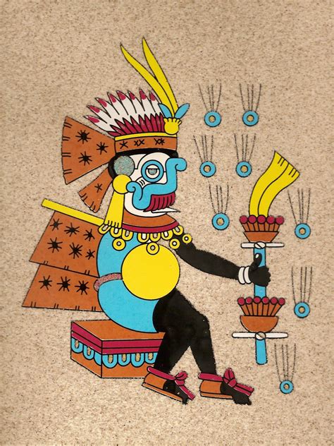 Tlaloc God Of The Rain Aztec Art Mayan Art Mexican Art