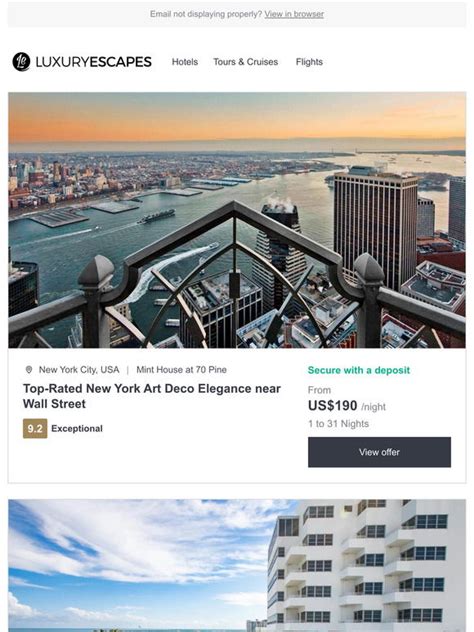 Luxury Escapes: New York Art Deco Elegance | Oceanfront Miami Beach ...