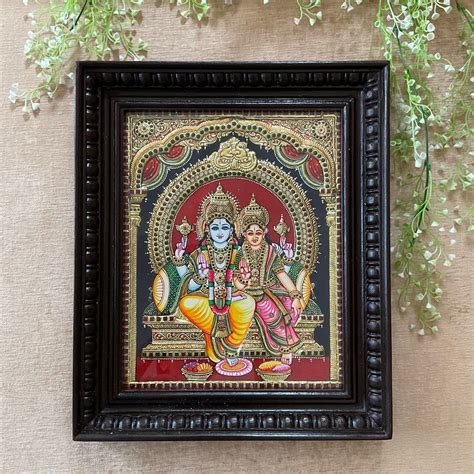 Narayan Laxmi 3D Tanjore Painting Traditional Wall Art Crafts N