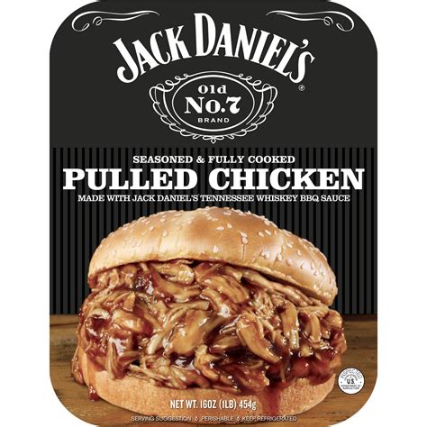 Jack Daniel S Seasoned Pulled Chicken Fully Cooked Ready To Heat 16 Oz Tray