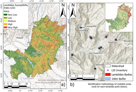 A Map Of Landslides Susceptibility Index Lsi B Magnification