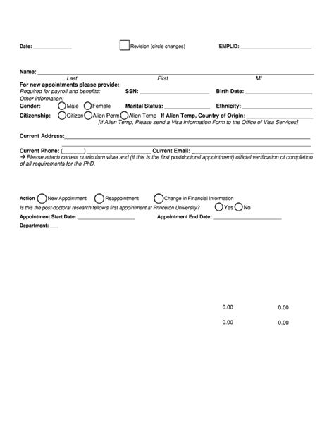 Fillable Online Princeton Form Pdrf Princeton University Princeton