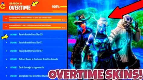 Fortnite Season 8 Overtime Challenges Fortnite Season 8 Overtime Skins