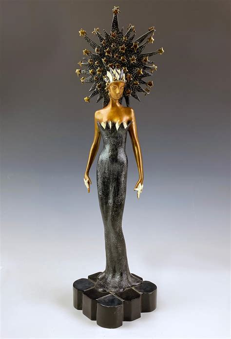 Sold Price Erte Star Struck Art Deco Lady Bronze Sculpture May