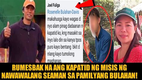 Matapang Na Rumesbak Ang Kapatid Ng Misis Ng Nawawalang Seaman Sa