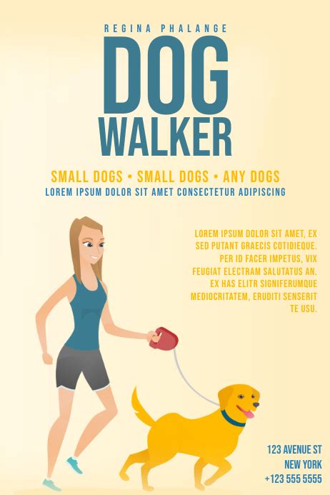 Dog Walker Flyer Template Postermywall