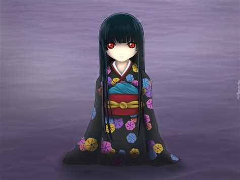 Jigoku Shoujo Kobieta Kimono