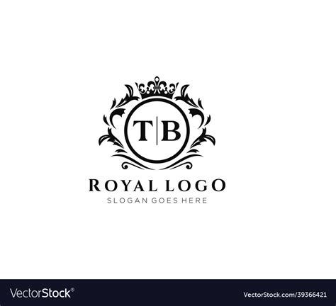 Initial Tb Letter Luxurious Brand Logo Template Vector Image