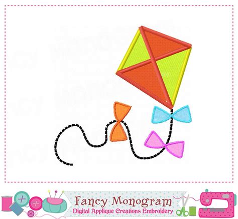 Kite Applique Kite Embroidery Kite Design Kite Easter Etsy