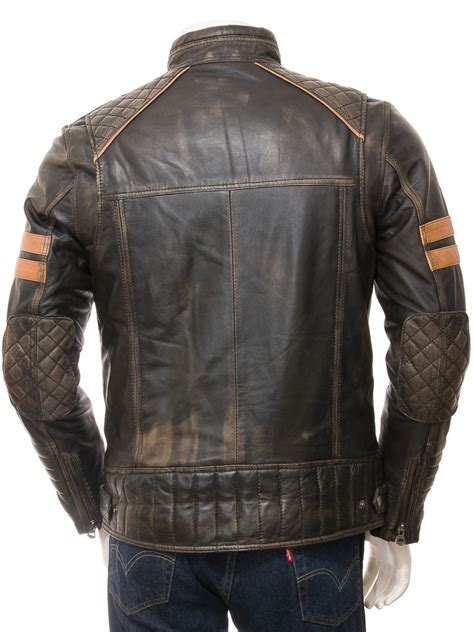 Men S Vintage Leather Biker Jacket Iddesleigh MEN Caine