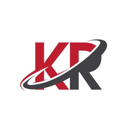 Vector Of Kr Initial Logo Company Name Id Royalty Free