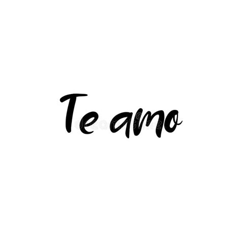 Te Amo Love You Spanish Text Calligraphy Vector Image 536