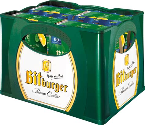 Bitburger Radler Naturtrüb Alkoholfrei Kasten 4 x 6 x 0 33 l Glas