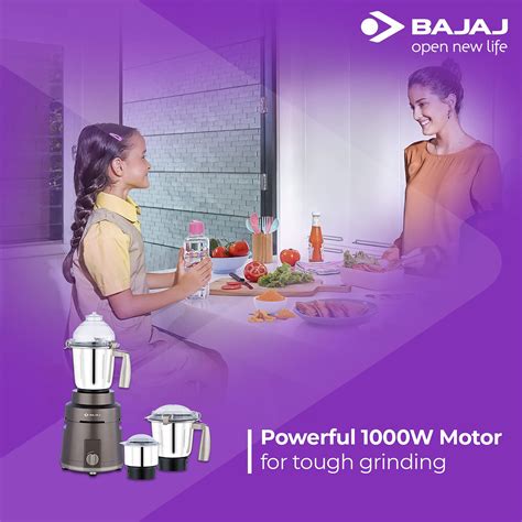 Buy Bajaj Herculo 1000 Watt 3 Jars Mixer Grinder Nutri Pro Feature