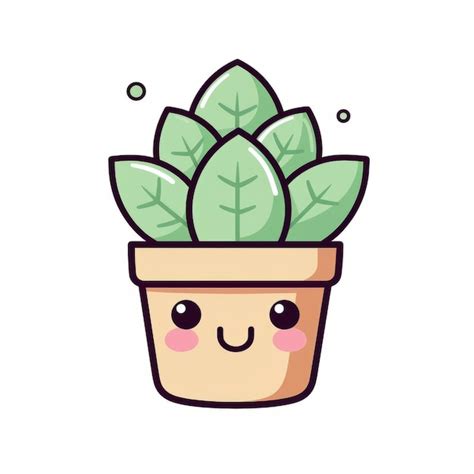 Bonita planta suculenta em pote vector ilustração plana dos desenhos