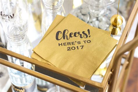 Dazzling Details for a Black and Gold New Year's Eve Party -Beau-coup Blog