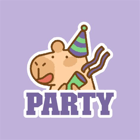 Placeit Twitch Emote Template Featuring A Capybara With A Party Hat