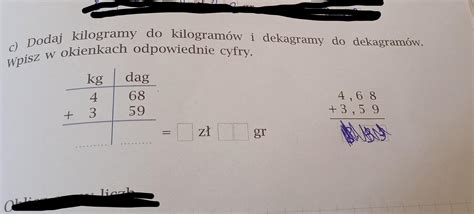 Dodaj Kilogramy Do Kilogram W I Dekagramy Do Dekagram W Wpisz W