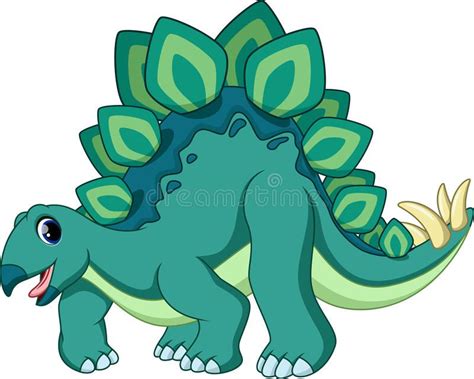 Cute Stegosaurus Cartoon With White Background Aff Stegosaurus