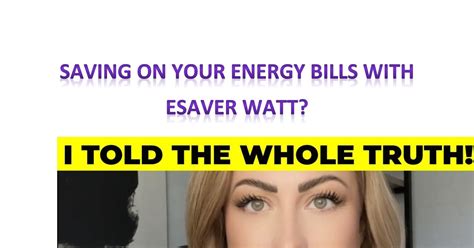 Saving On Your Energy Bills With Esaver Wattpdf Docdroid