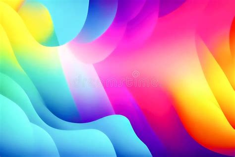 Abstract Background With Smooth Lines In Rainbow Colors Generative AI