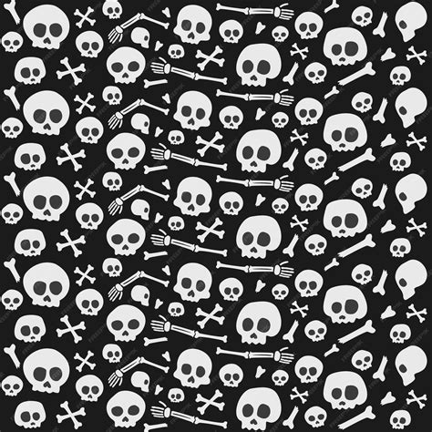 Premium Vector | Skull pattern background skull seamless pattern crossbones and skull pattern ...