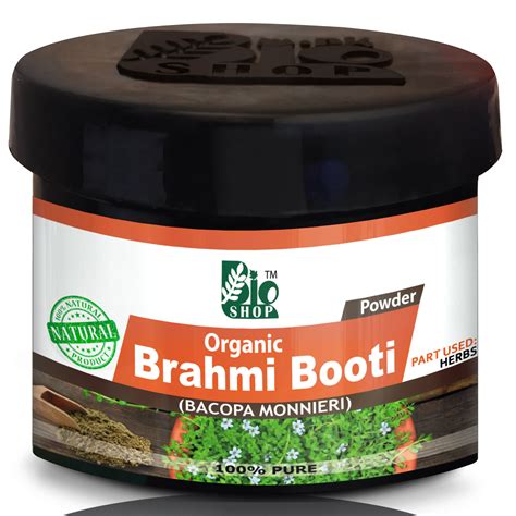 Organic Brahmi Booti Powder By Bio Shop For Hair Growth Bacopa