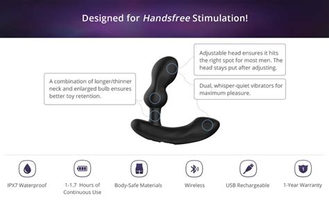 LOVENSE Edge Male Prostate Massager Anal Vibrator Adjustable Dual Motors Butt Plug Sex Toys