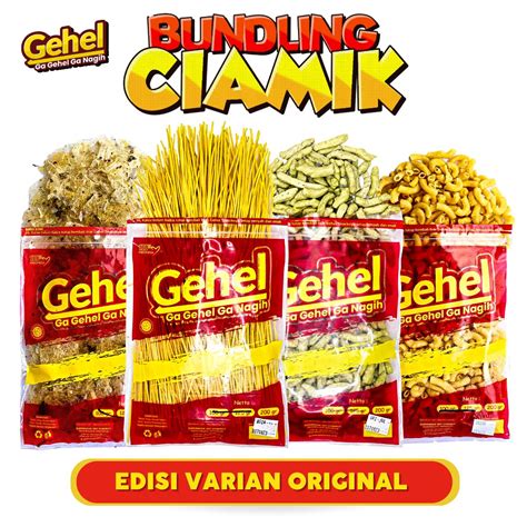 Gehel Paket Bundling Ciamik Cemilan Mie Lidi Kripca Basreng