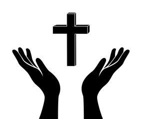 Praying Hands And Cross Clipart Png