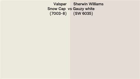 Valspar Snow Cap Vs Sherwin Williams Gauzy White Sw