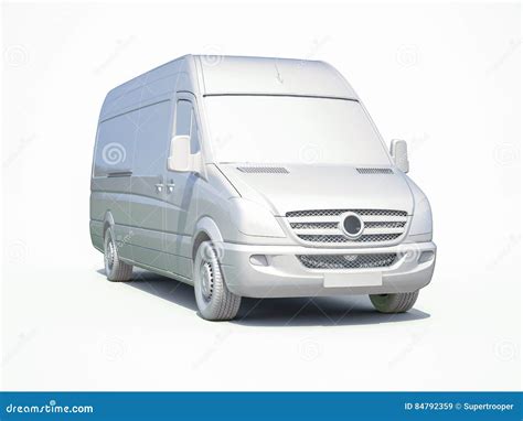 D White Delivery Van Icon Stock Illustration Illustration Of Delivery